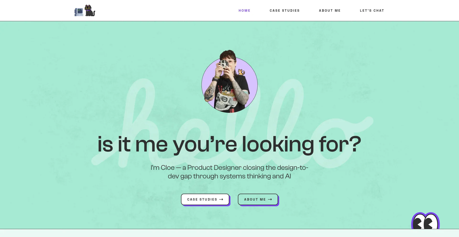 Home page of the Cloe Jakel portfolio